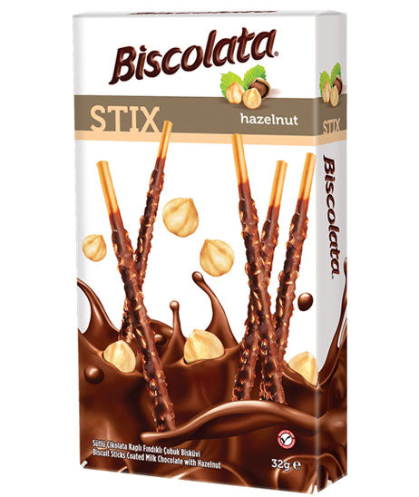 Biscolata Choc Hazelnut Stix 32g