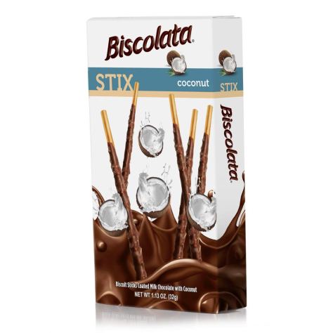 Biscolata Choc Coconut Stix 32g